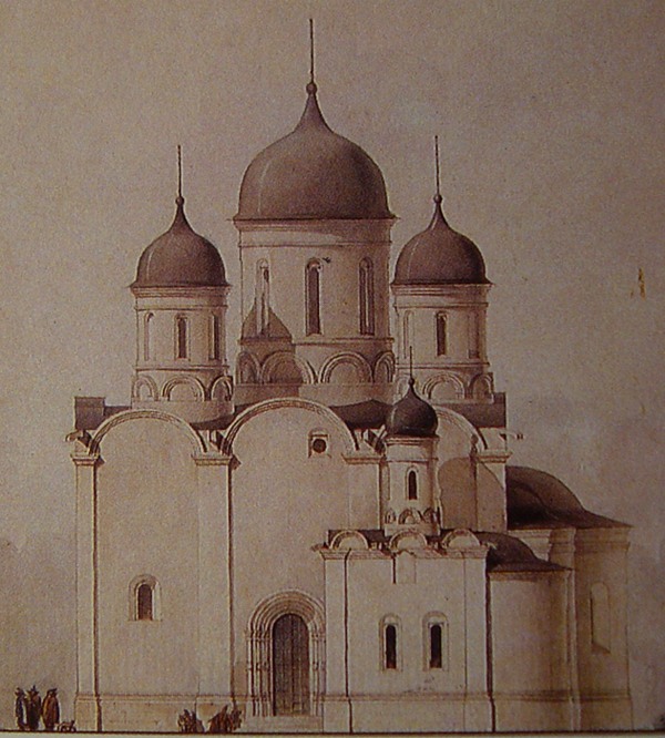 Реконструкция облика Троицкого собора на XVI век. А.М. Харламова