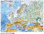 Европа. Географическая карта