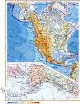 Северная Америка. Географическая карта